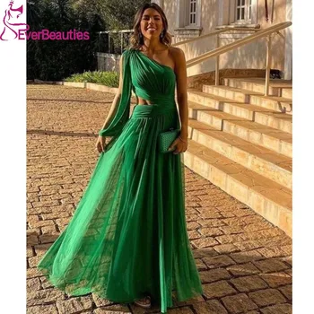 Un Umăr Rochii de Bal Vestidos De Fiesta Elegantes Para Mujer 2023 O Linie de Rochii de Seara Șifon Maxi Rochii pentru Femei