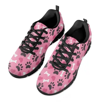 Vara Femei Pantofi sport Femei Adidași Câine de Desene animate Laba de Imprimare Aer ochiurilor de Plasă Pantofi Lady ' s Flats Sport Pantofi de Mers pe jos Pantofi de Jogging
