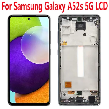 Ecran Pentru Samsung Galaxy A52s 5G Display LCD Touch Screen Digitizer Înlocuirea Ansamblului Pentru Samsung Galaxy A528 Cu Cadru