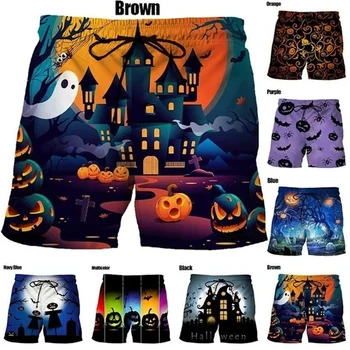 Noua Moda de Halloween 3d pantaloni Scurți de Personalitate Amuzant Dovleac Print Casual pantaloni Scurți de Plajă Cool de Înaltă Calitate, Confortabile, Pantaloni scurți