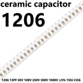 (50buc) 1206 15PF 50V 100V 250V 500V 1000V ±5% 150J COG 3216 SMD Condensatoare Ceramice