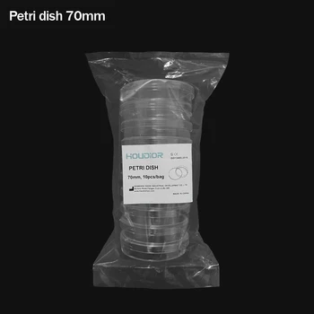 10BUC Plastic plăci Petri cu Capacul de Cultură Pentru Ciuperci, Bacterii și Alte Microorganisme Pre-sterile Polistiren 70mm