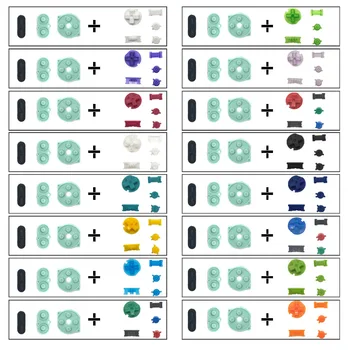 16 Culori Butoane cu Silicon Pad Cauciuc pentru GBC O B D-Pad, Butoane cu Putere PE/de PE Butonul de Tastaturi cu pad Pentru Gameboy Color
