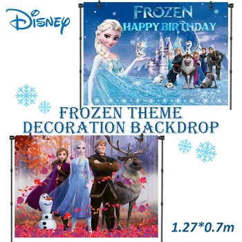 Disney Tema Frozen Elsa Printesa Anna Petrecere de Aniversare de Nunta de Decorare a Festivalului de Tacamuri Fundalul Banner Consumabile 1.27*0,7 m