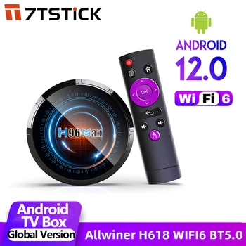 7T STICK H96 Max H618 Smart TV Box Android 12 Wifi 6.0 Suport 6K Youtube 4G 64GB H96 Max H618 Set Top Box
