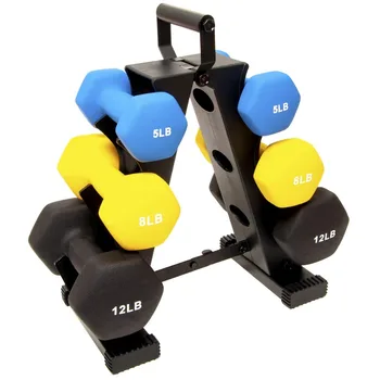 Gantera Set cu Stand (5 lbs, 8lbs, 12lbs set) set gantera gantera echipamente de fitness