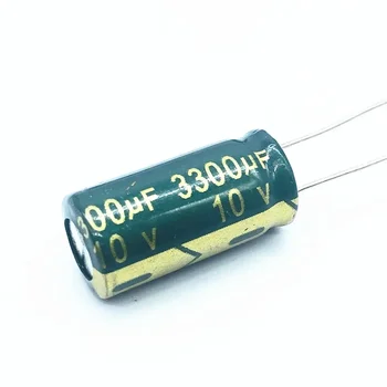 10buc 10V 3300UF 10*20 mm scăzut de Aluminiu Electrolitic Condensator 3300 uf 10 V Electrice Condensatoare de Înaltă frecvență de 20%