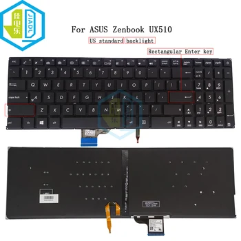 NE RU Tastatură cu iluminare de fundal de Fundal Pentru Asus Zenbook UX510 V510 UX510UX V510UX UX510UW-RB71 engleză rusă Laptop Tastaturi Lumina