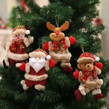 4 Bucati/Punga Pom De Crăciun Om De Zăpadă Urs Accesorii Pandantiv Crăciun Decorare Copac Papusa Vacanță De Familie Petrecere Decoratiuni