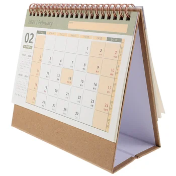 Notebook 2024 Calendar De Birou De Birou De Buzunar Program Zilnic De Hârtie Mici În Picioare Flip
