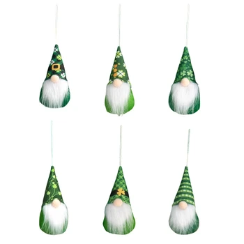 6pcs Patrick ' s Day Gnomi Spiriduș Irlandez suedeză Gnome Ornamente Set Scandinave Třmte Elf Copac Agățat Decoratiuni
