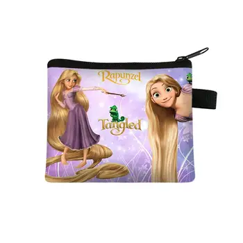 Disney Tangled Rapunzel Printesa Copii De Bani Poseta De Monede Fete Scurtă Carte De Portofel Geanta Mini De Buzunar De Depozitare Saci De Copii Cadou