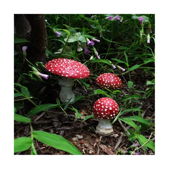 3Pcs/Set Mini Ciuperci Strălucire în Întuneric Rasina de Artizanat Zână Grădină Miniaturi Ornament de Gradina Terariu Figurine Decor