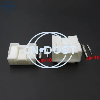 1 Set Cu 18 Găuri De Automobile Cablu Terminal Hibrid Plug Masina Desigilat Plastic Hosuing Conector 6098-3901 6098-3941