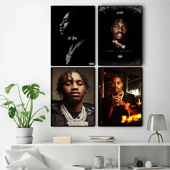 Pop Hip Hop Rapper-Ul Lil TJay Postere Estetica Album De Muzica 222 De Poze Cadou Pentru Camera Bar Panza Pictura Acasa Art Decor De Perete