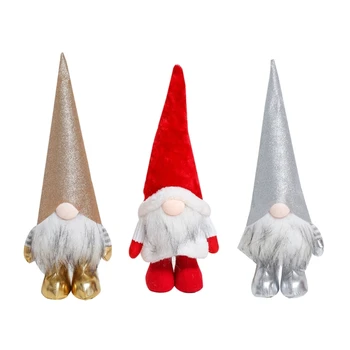 831B Vacanță Gnomi Decor de Crăciun suedeză Tomtes Ornamente Timp Pălărie fără Chip Păpuși suedeză Gnomi 2024 Cadou de Anul Nou