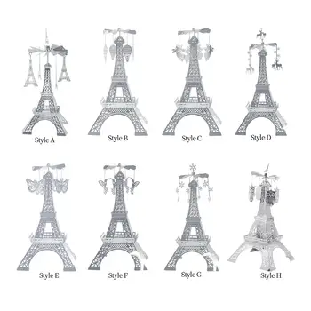 Turnul Eiffel Sculpturi Rotirea Suport de Lumanare Ornament pentru Cabinet Desktop Decor Minunat Decor Elegant Cadou de Nunta Durabil