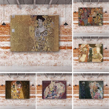 Adele Bloch (Art d'Adele Bloch) Portret de Arta Canvas Poster Par Gustav Klimt Panza de Arta/Decor Mural Poster