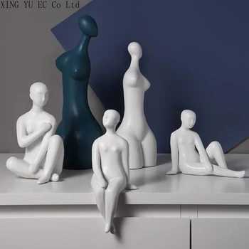 Ceramica De Artă Caracter Sculptura Decor Creativ Abstract Corpul Uman Ambarcațiunile De Decorare Camera De Zi Acasă Decorare Accesorii