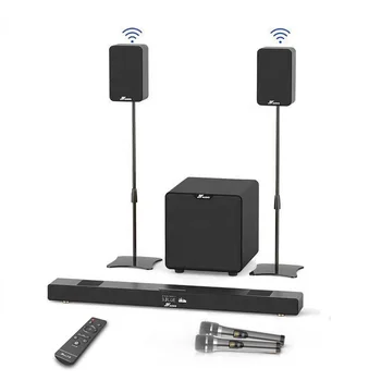 5.1 Bara de Sunet cu Sunet Stereo Subwoofer de 8 Inch, Wireless, Difuzor TV Soundbar și Spate Surround Sound Speaker pentru Home Theater