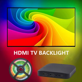 RGB LED TV de Iluminare Luminile de Benzi 5050 HDMI Ecran de Sincronizare Muzică Ambientală Lampa 5V Diodă Banda pentru PC PS4 XBOX Aparat de Jocuri