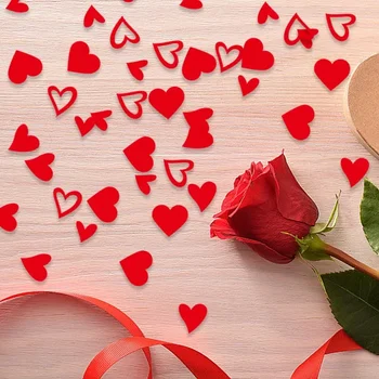 200pcs Ziua Îndrăgostiților Dragoste Inima Rosie Arunca Confetti Happy Valentine ' s Zi, Nunta Romantica Propunerea Partidului Decoruri Resturi de Hârtie