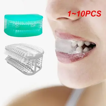 1~10BUC Portabil Orală Curățare mini Leneș alimente grad Silicon Musca Periuta de dinti mestecat Trei fețe Curate Dinte Filtrului de albire