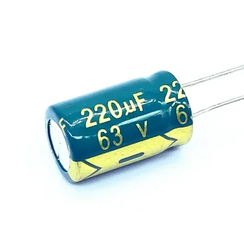 20buc/lot de înaltă frecvență joasă impedanță 63v 220UF aluminiu electrolitic condensator de dimensiunea 10*17 220UF 20%
