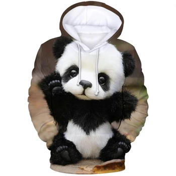 Bărbați, Femei, Hanorace Hanorac Noua Moda Toamna-Haine Creative Chineză Panda Harajuku 3D Imprimate Pattert Pulovere Drăguț