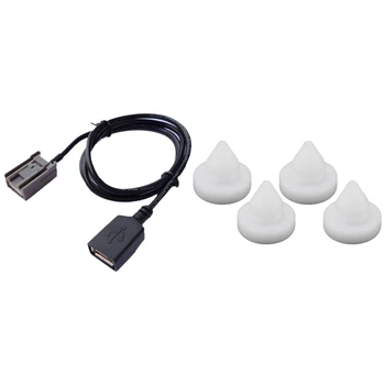 1 Buc Masina Aux USB Cablu Adaptor de sex Feminin Port de Extensie Fir & 4 Buc de Frână Pedala de Ambreiaj Dop Pad