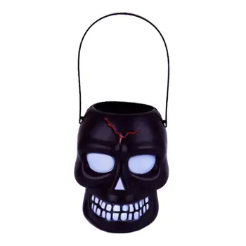 Bomboane de Halloween Găleată Portabil Craniu în Formă de Truc sau Trata Coș de Bomboane Copiilor Butoi cu Mâner Petrecere de Halloween Consumabile