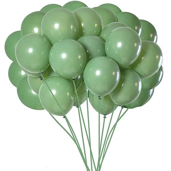 100buc Baloane Verde Verde Măsliniu Baloane de Eucalipt Petrecere Balon Latex De 12 Inch pentru Femei, Barbati de Ziua Copilului Nunta