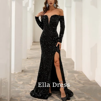 Ella Sexy Off-the -umăr Sequin Rochii de Gala Rochie de Oaspeți Elegant Rochie de Mireasa Rochii pentru Femei Petrecerea de Nunta Rochie de Seara