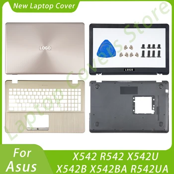 Noul Laptop Huse Pentru Asus X542 R542 X542U X542B X542BA R542UA LCD Înapoi Capacul cadrul Frontal zonei de Sprijin pentru mâini de Jos Cazul Înlocuiți de Aur