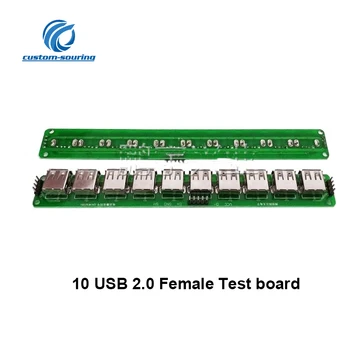 Transport gratuit 10 USB 2.0 de sex Feminin Test de bord USB Universal bord Cu conectorul