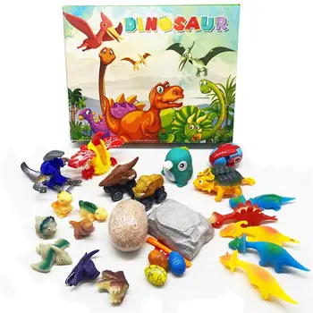 Dinozaur Advent Calendar 2022 Pentru Copii Numărătoarea Inversă De Crăciun Amuzant Presiune Transformare Dinozauri Frământa Dinozaur Jucărie Senzorială