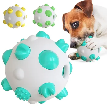 Caini Jucarii Interactive Moale TPR Molar Jucărie de Câine de Companie de Curățare Dinți, Mușcă Rezistență Scartaie Minge de Câine Jucărie Pentru Small Medium Large Dog