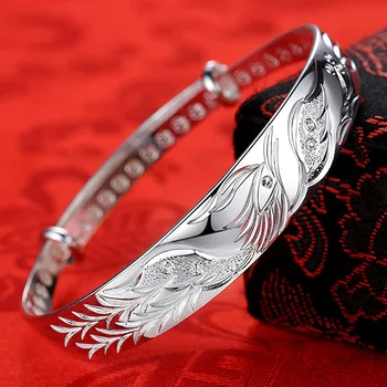 999 argint Nobil Phoenix brățări Brățări pentru femei de Moda de Petrecere, Accesorii de Nunta Cadouri Bijuterii reglabil