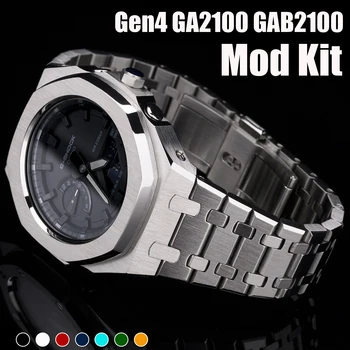 Gen4 GA2100 GAB2100 Mod Kit 4-a Generație G Șoc Casioak Modificarea Cadrului Cazul Bezel Pentru ga2110 GA-B2100 Metal Curea din Cauciuc