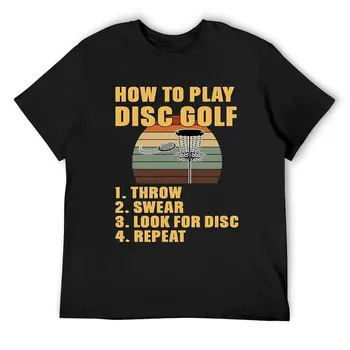 Cum pentru a Juca Golf Disc, Arunca în Jur, Uita-te pentru Disc Retro Tricou Barbati Distractiv Tricouri Plaja Trend Teuri Mâneci Scurte Model Plus