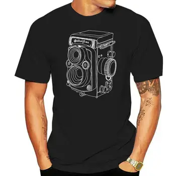 Vintage aparat de Fotografiat Rolleiflex Bărbați T-Shirt