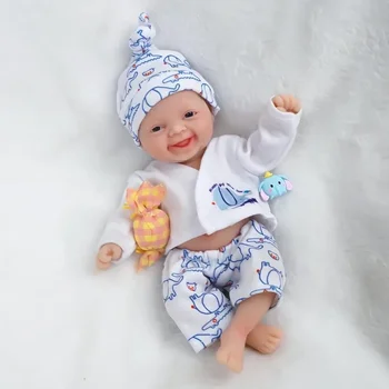7 Inch Mini Baby Renăscut Păpuși lucrate Manual Băiat Realist Nou-nascut in Miniatura Copii Păpuși de Silicon Corp Plin de Relief de Stres pentru Adulți