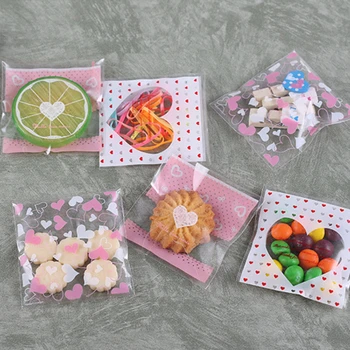 OPP Sac Pentru Nunta, Petrecere de Aniversare Decor DIY Ambalare Cadou Punga 100buc/lot 7cm Clar Candy Bag Sac de Plastic Transparent Cookie