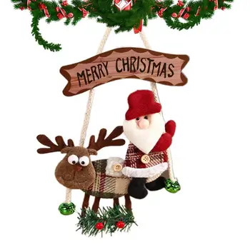 Ornamente Pentru Bradul De Crăciun Non-Țesute Moș Crăciun Crăciun Fericit Ornamente Pentru Pomul De Non-Țesute Consumabile Partid Cu Clopote Și Șnur