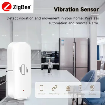Tuya Zigbee Inteligent Vibrații Detecție a Senzorului de Viață Inteligentă APP de Notificare în Timp Real Monitor Mișcare Șoc Alarmă Record Istoric