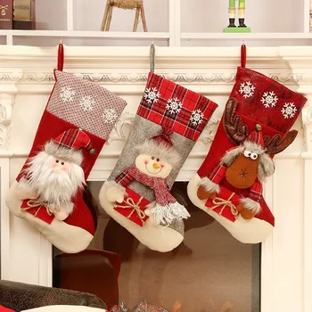 Ciorap de crăciun Ciorapi de Crăciun Ornamente pentru Pomul de Crăciun Decoratiuni pentru Casa Noua Anul 2022 chaussette de noel chaussette noel