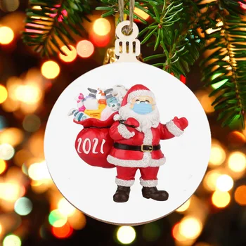 Crăciun fericit din Lemn Rotund Baubles Categorie Bile de Crăciun Decoratiuni de Arta Ambarcațiunile de Ornamente de Crăciun DIY Anul Nou Acasă Decoruri