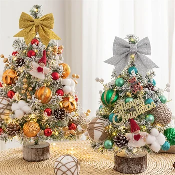 45cm Christmastree Cu Lumini Led Decoratiuni Home Office Desktoptree Ornamente de Anul Nou Crăciun Cadou de Crăciun Petrecere 2024 Noi