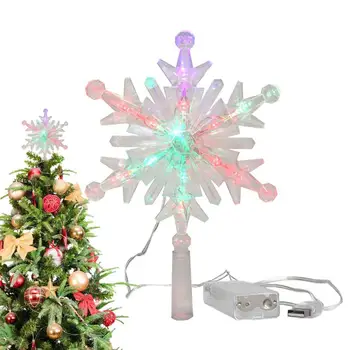 Pomul de crăciun Topper LED iluminat Fulg de nea CONDUS Acasă de Crăciun Decor Fulg de nea Lampa de Anul Nou Acasă, în aer liber
