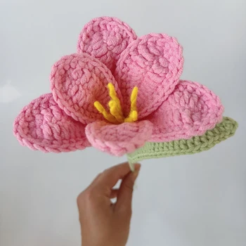 Handmade Tricotate Flori Artificiale Lalele Buchet de flori pentru Decor Acasă Fire de Lână Croșetat Flori pentru Vaza țesute Manual de Ziua Mamei Cadouri